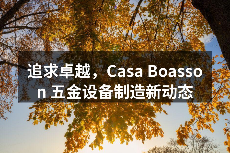 Casa Boasson 生产线新设备